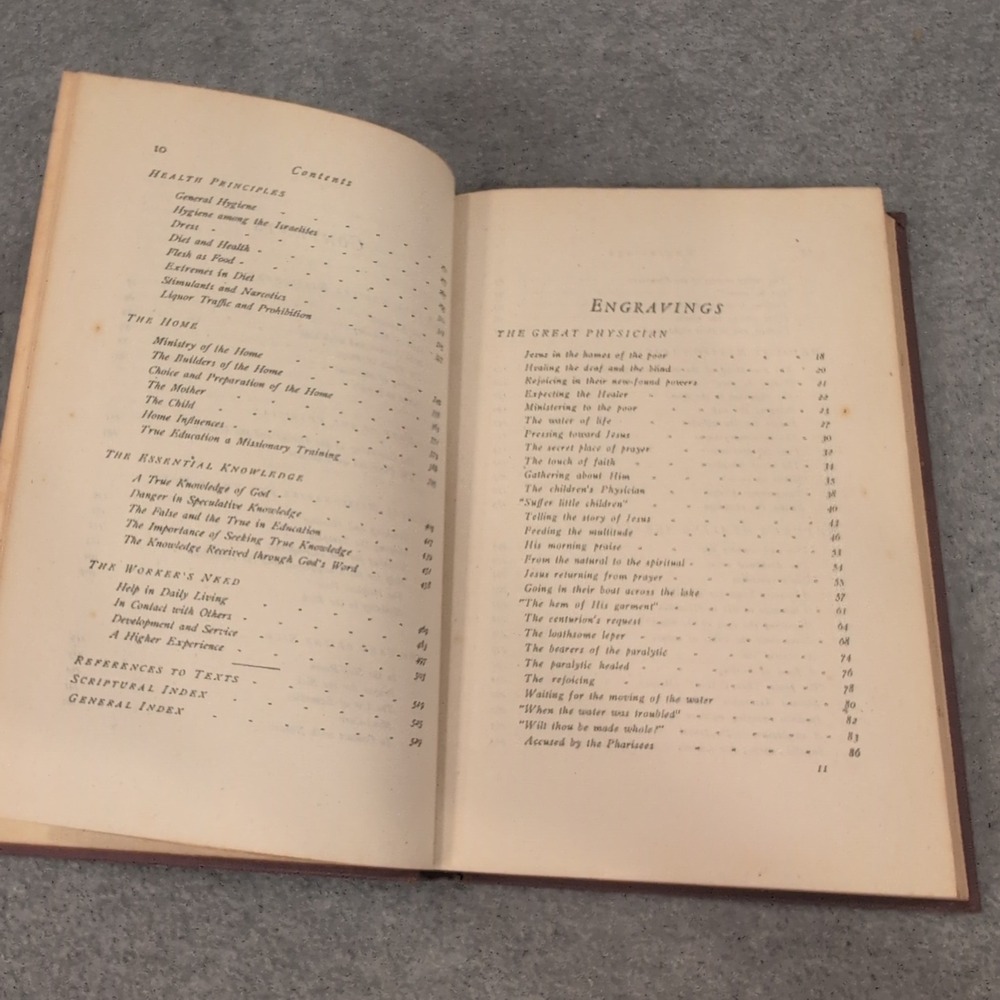 The Ministry of Healing Ellen G White 1942 Pacific Press Religious Health Book - Picture 7 of 8